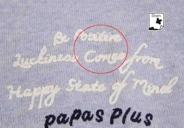 パパスプラスPapas+ コットンパッチ刺繍デザインVネックニットベスト 水色L K-127735_003