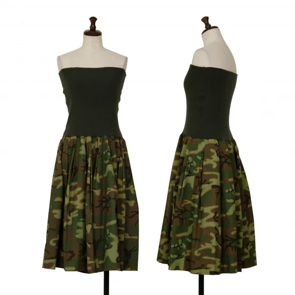 JUNYA WATANABE COMME des GARCONS Camo Bare top Jumpsuit Green M K-127738_001