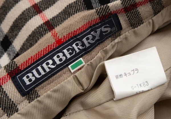 Burberrys' Wool Check Pleats Skirt K-127751_018