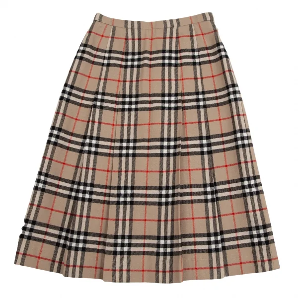 Burberrys' Wool Check Pleats Skirt K-127751_002
