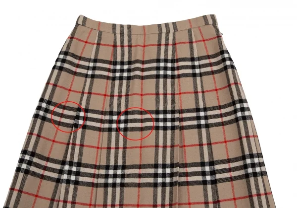 Burberrys' Wool Check Pleats Skirt K-127751_003