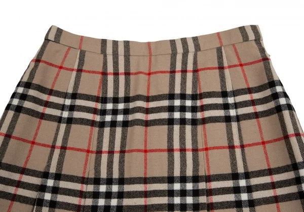 Burberrys' Wool Check Pleats Skirt K-127751_006