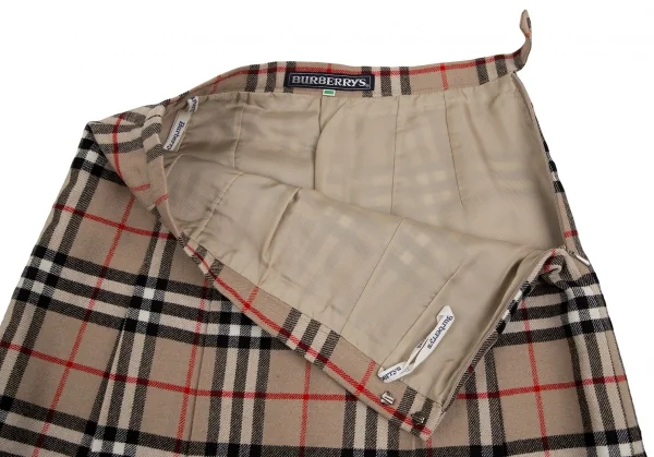 Burberrys' Wool Check Pleats Skirt K-127751_007