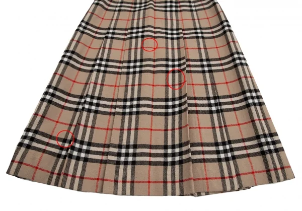 Burberrys' Wool Check Pleats Skirt K-127751_008