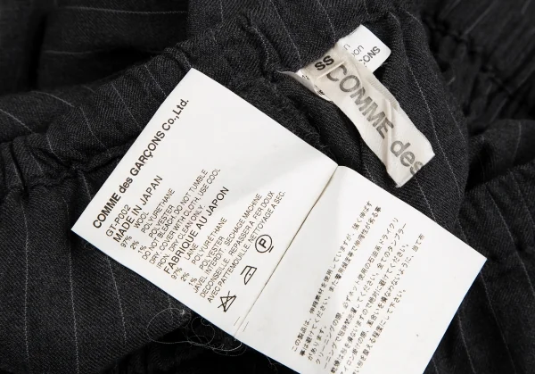 COMME des GARCONS Stripe Wool Dropped Crotch Pants K-127754_010