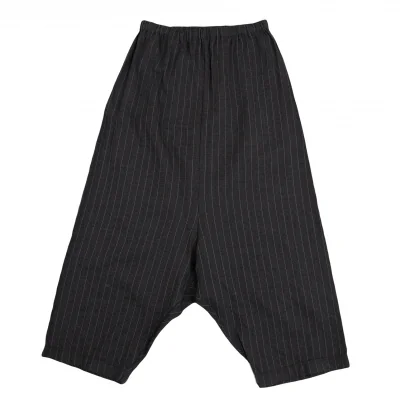 COMME des GARCONS Stripe Wool Dropped Crotch Pants