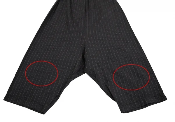 COMME des GARCONS Stripe Wool Dropped Crotch Pants K-127754_004