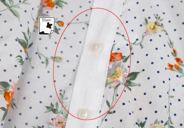 ディーアンドジーD&G フラワードットプリントドルマンスリーブシャツ 白青オレンジ40 K-127769_011