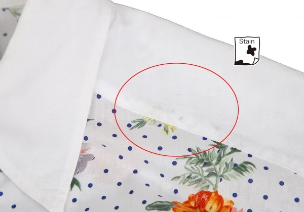 ディーアンドジーD&G フラワードットプリントドルマンスリーブシャツ 白青オレンジ40 K-127769_004