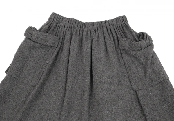 tricot COMME des GARCONS Ribbon Pocket Wool Skirt K-127772_003