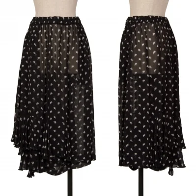 COMME des GARCONS Floral Printed See-through Skirt