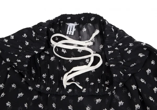 COMME des GARCONS Floral Printed See-through Skirt K-127773_006