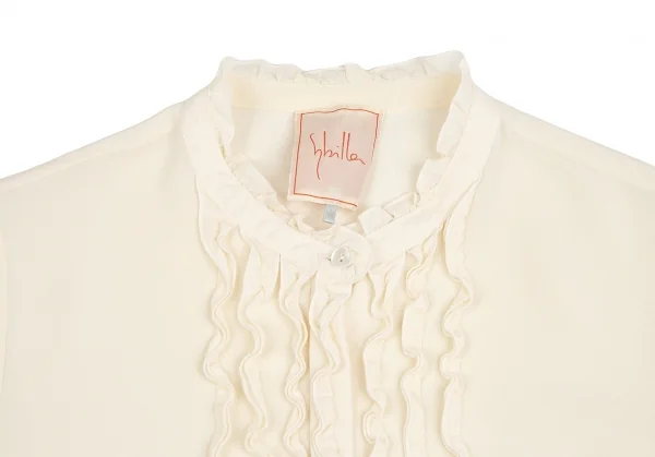 Sybilla Silk Frill Front Blouse K-127777_003