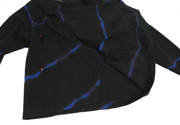 ISSEY MIYAKE Wool Blur Line Drape Blouse K-127801_011