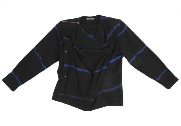 ISSEY MIYAKE Wool Blur Line Drape Blouse K-127801_002