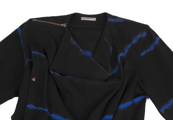 ISSEY MIYAKE Wool Blur Line Drape Blouse K-127801_003
