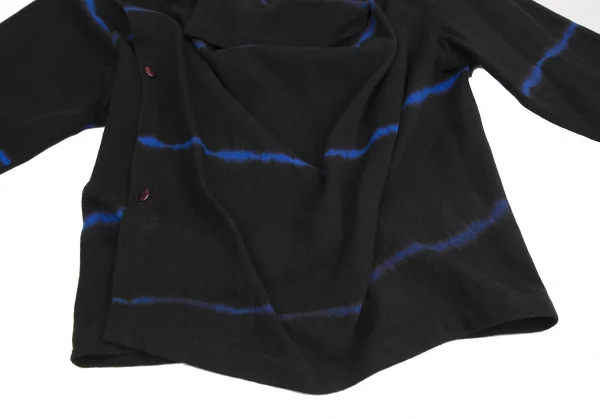 ISSEY MIYAKE Wool Blur Line Drape Blouse K-127801_009