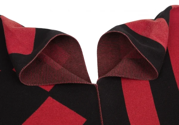 ISSEY MIYAKE Cotton Rib Half Switching Square Silhouette Top K-127806_005