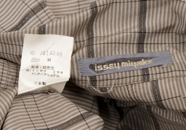 ISSEY MIYAKE Silk Cupra Check Long Sleeve Shirt K-127823_019