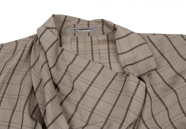 ISSEY MIYAKE Silk Cupra Check Long Sleeve Shirt K-127823_006
