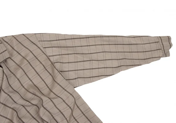 ISSEY MIYAKE Silk Cupra Check Long Sleeve Shirt K-127823_007