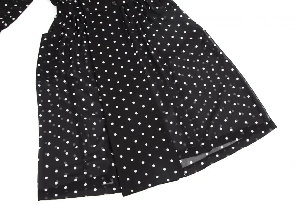 コムデギャルソン　80年代　　ドット柄 変形ロングワンピース 半袖　1988 コムデギャルソン 80年代 ドット柄 変形ロングワンピース 半袖