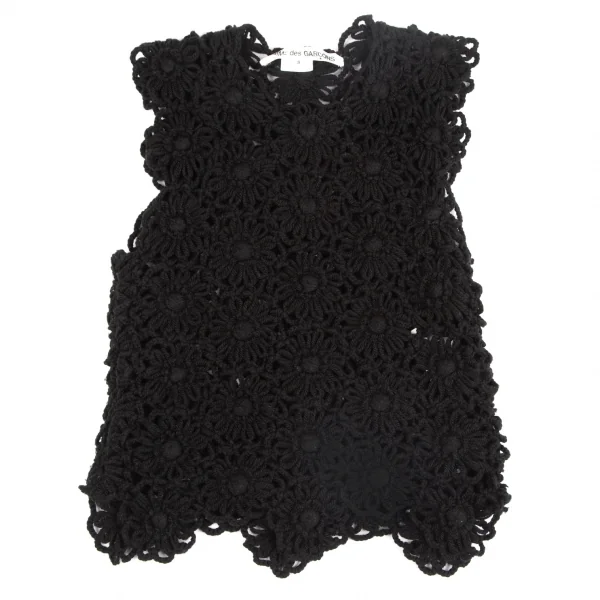 COMME des GARCONS Floral Crochet Knit Vest K-127828_002