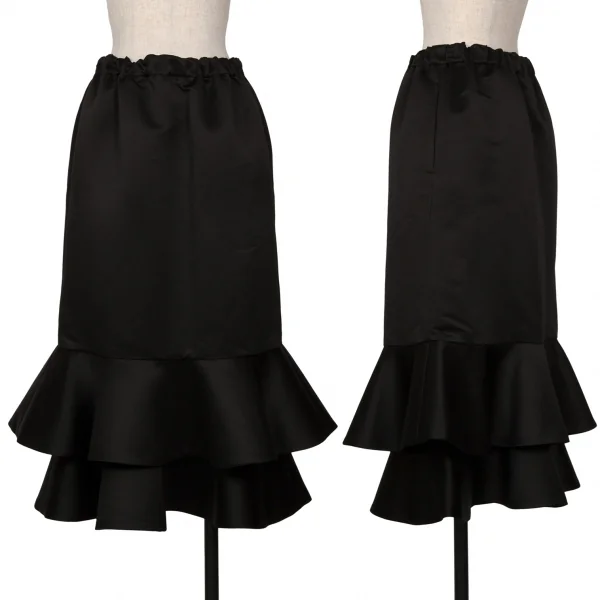 COMME des GARCONS Poly Frill Tiered Skirt Black M K-127837_001
