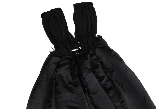 COMME des GARCONS Gather Chiffon Shoulder Poly Skirt K-127840_003