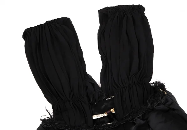 COMME des GARCONS Gather Chiffon Shoulder Poly Skirt K-127840_004