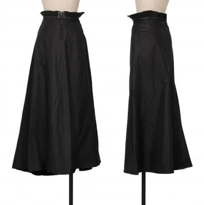 ジャンポールゴルチエファムJean Paul GAULTIER FEMME ナイロンコットンウエスト切替ロングスカート