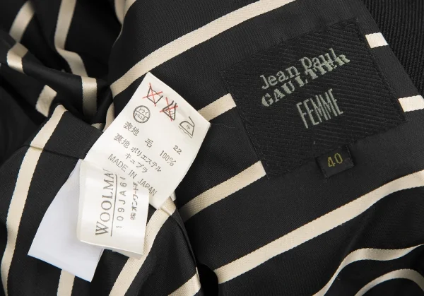 ジャンポールゴルチエファムJean Paul GAULTIER FEMME ウールレザー