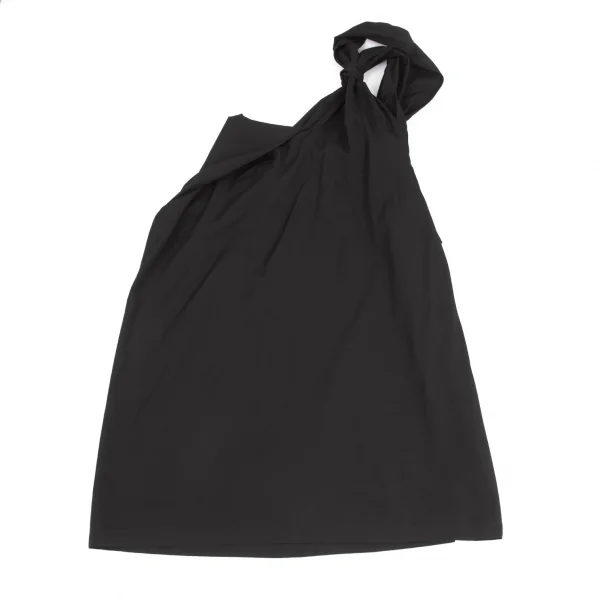 ヨウジヤマモト ファムYohji Yamamoto FEMME ウールギャバロープ留めデザインワンピース 黒1 K-127875_002