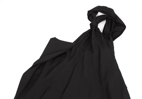 ヨウジヤマモト ファムYohji Yamamoto FEMME ウールギャバロープ留めデザインワンピース 黒1 K-127875_003