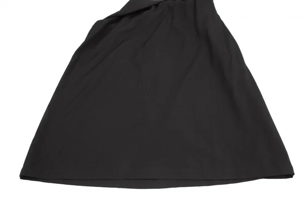 ヨウジヤマモト ファムYohji Yamamoto FEMME ウールギャバロープ留めデザインワンピース 黒1 K-127875_005