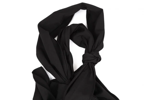 ヨウジヤマモト ファムYohji Yamamoto FEMME ウールギャバロープ留めデザインワンピース 黒1 K-127875_009