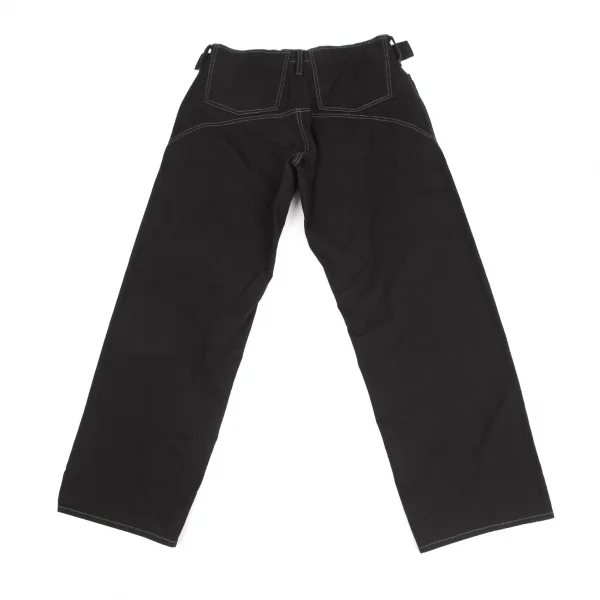 ヨウジヤマモト ファムYohji Yamamoto FEMME コットン変形ポケットデザインステッチワークパンツ 黒1 K-127877_010