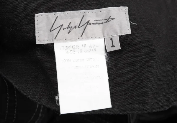 ヨウジヤマモト ファムYohji Yamamoto FEMME コットン変形ポケットデザインステッチワークパンツ 黒1 K-127877_014