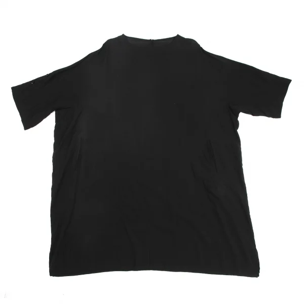 ヨウジヤマモト ノアールYohji Yamamoto NOIR テンセルドルマンスリーブポンチョワンピース 黒1 K-127888_002