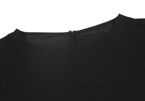 ヨウジヤマモト ノアールYohji Yamamoto NOIR テンセルドルマンスリーブポンチョワンピース 黒1 K-127888_004