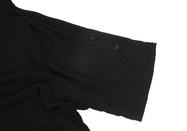 ヨウジヤマモト ノアールYohji Yamamoto NOIR テンセルドルマンスリーブポンチョワンピース 黒1 K-127888_006