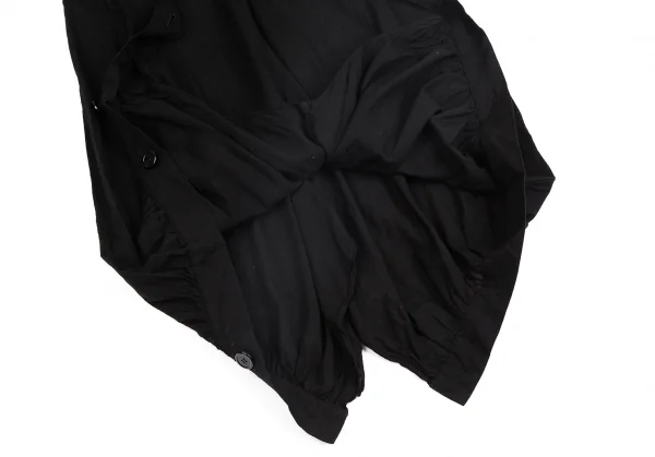 ヨウジヤマモト ノアールYohji Yamamoto NOIR コットン裾ボタンフロントジッパー2wayパンツスカート 黒1 K-127891_012