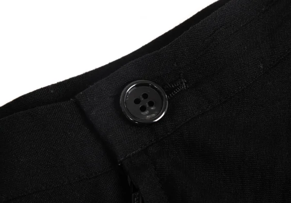 ヨウジヤマモト ノアールYohji Yamamoto NOIR コットン裾ボタンフロントジッパー2wayパンツスカート 黒1 K-127891_006