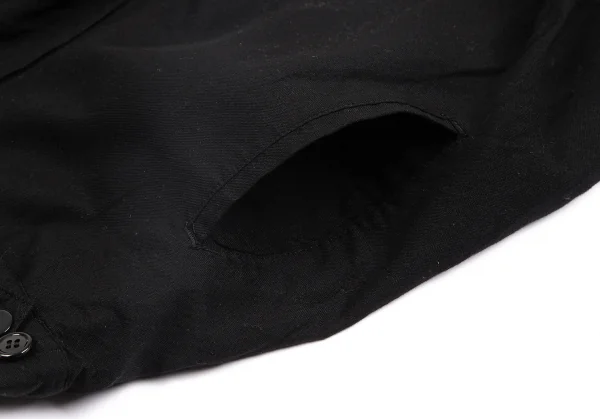 ヨウジヤマモト ノアールYohji Yamamoto NOIR コットン裾ボタンフロントジッパー2wayパンツスカート 黒1 K-127891_008