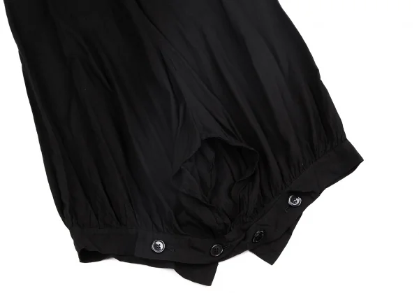 ヨウジヤマモト ノアールYohji Yamamoto NOIR コットン裾ボタンフロントジッパー2wayパンツスカート 黒1 K-127891_009