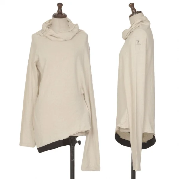 ブラックスキャンダル ヨウジヤマモトBLACK Scandal Yohji Yamamoto 斜行デザインラグランスリーブカットソー 生成り2 K-127920_001