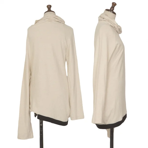 ブラックスキャンダル ヨウジヤマモトBLACK Scandal Yohji Yamamoto 斜行デザインラグランスリーブカットソー 生成り2 K-127920_002