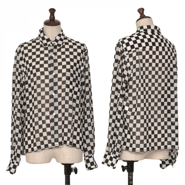 robe de chambre COMME des GARCONS See-through Shirt Black,White M K-127930_001