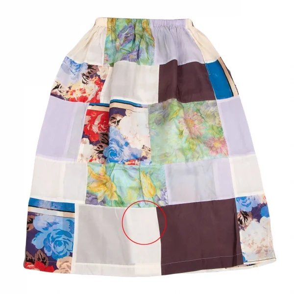 tricot COMME des GARCONS Flower Printed Patchwork Skirt K-127938_015