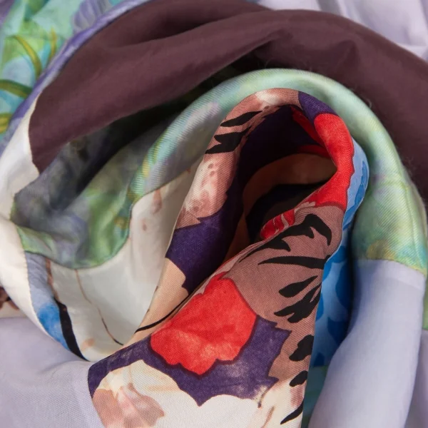 tricot COMME des GARCONS Flower Printed Patchwork Skirt K-127938_018